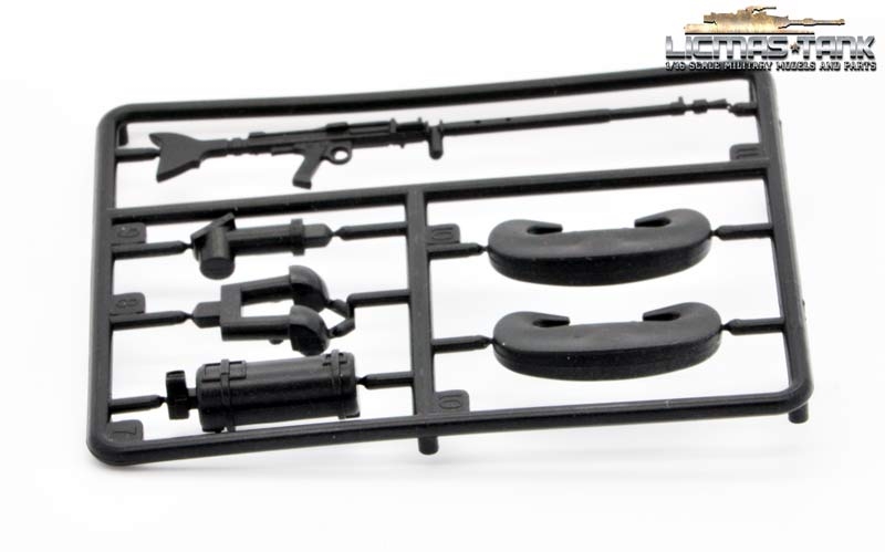 Kunststoff Zubehör Set mit MG Feuerlöscher S- Haken für Jagdpanther, Panther G  Heng Long 1:16 Kunststoff Zubehör Set mit MG Feuerlöscher S- Haken für Jagdpanther, Panther G  Heng Long 1:16