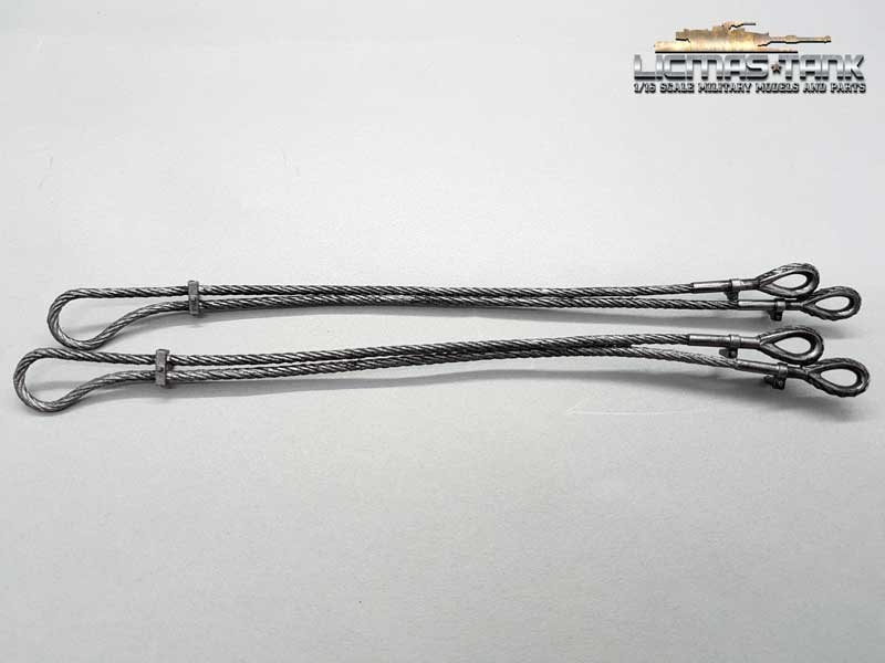 Heng Long / Taigen Zubehör Seile Stug 3 silber  bemalt Kunststoff 1:16