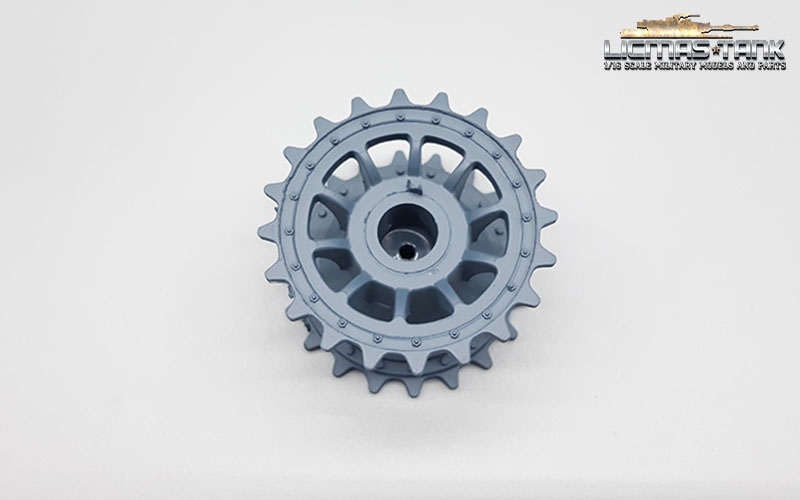 Tiger 1 Kunststoff Treibrad grau lackiert 1:16 Heng Long - neue Version