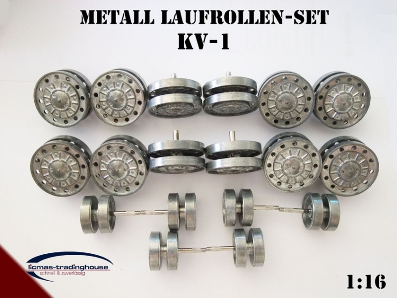 Metall Laufrollen - Set für Panzer KV-1 frühe Version Heng Long 1:16