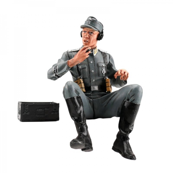 1/16 Figur Schwimmwagen Funker Luftwaffe grau