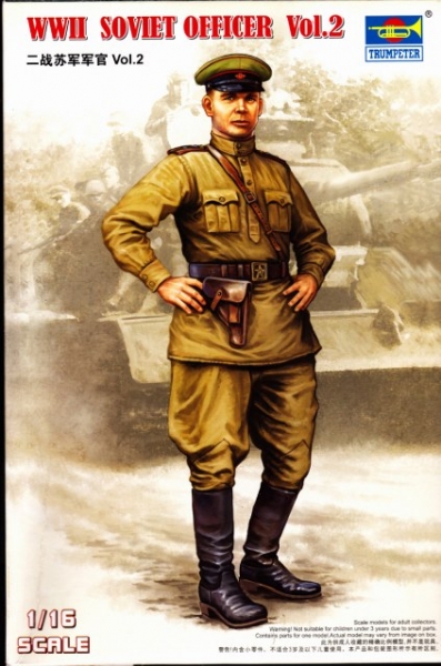 WWII Soviet Officer Vol.2 · Russischer Offizier Trumpeter · Maßstab 1:16 Bausatz WWII Soviet Officer Vol.2 · Russischer Offizier Trumpeter · Maßstab 1:16 Bausatz