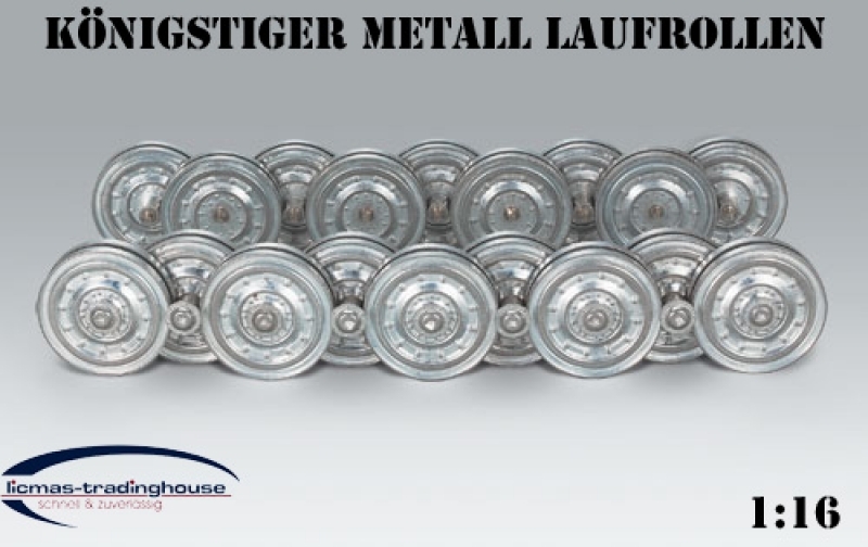 Torro Königstiger , Jagdtiger - Metall-Zubehör - Laufrollen Torro Königstiger , Jagdtiger - Metall-Zubehör - Laufrollen