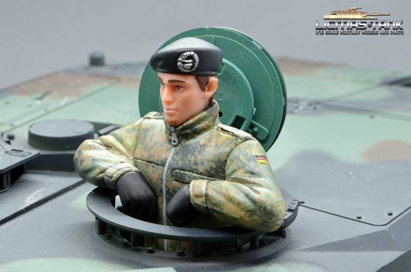 1/16 Figur Bundeswehr Soldat Halbfigur Deutscher Panzersoldat für Panzer Leopard