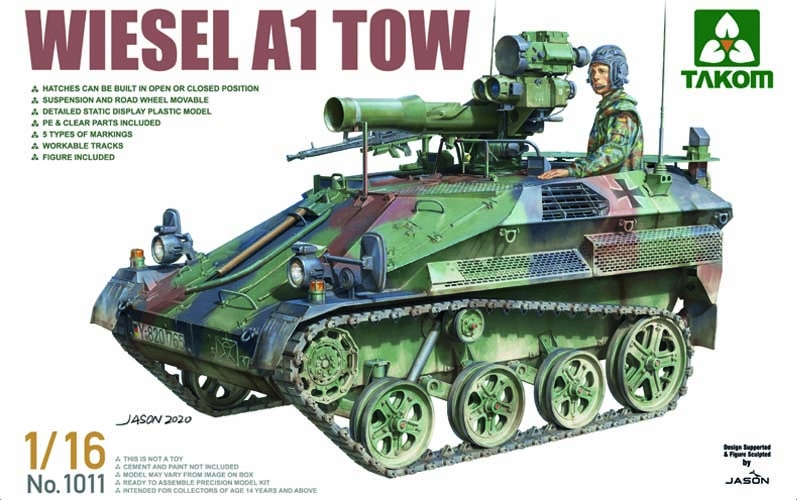 TAKOM 1/16 Bausatz Wiesel A1 TOW mit Figur
