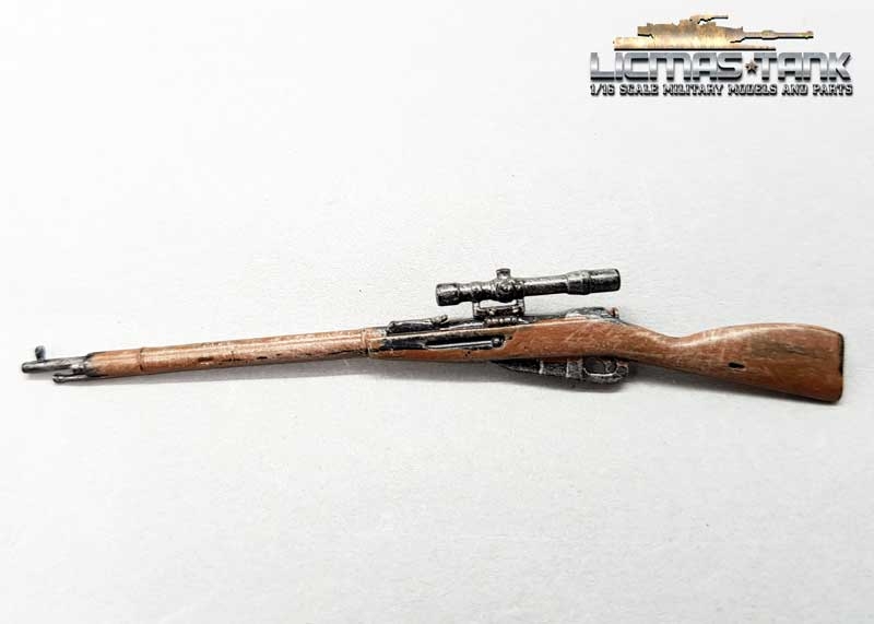 Mosin Nagant Scharfschützengewehr Metall Russland 2. Weltkrieg Maßstab 1:16 Mosin Nagant Scharfschützengewehr Metall Russland 2. Weltkrieg Maßstab 1:16