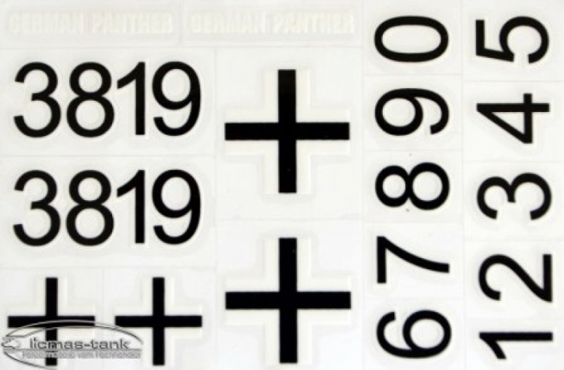 Original Aufkleber Set Decal für Panzer German Panther 3819