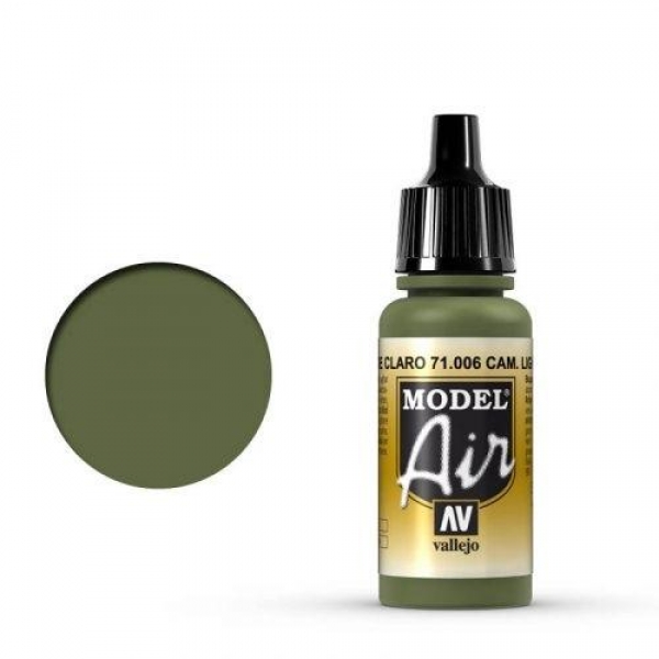 Fläschchen Farbe Vallejo Model AIR Cam. Light Green 17 ml 71006