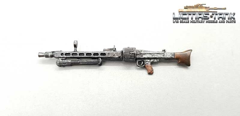 1/16 MG 42 deutsches Maschinengewehr mit Fliegervisier und Trommelmagazin