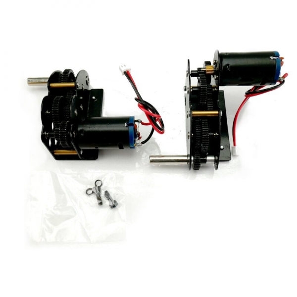 4in1 Stahlgetriebe, komplett kugelgelagert, lange Welle