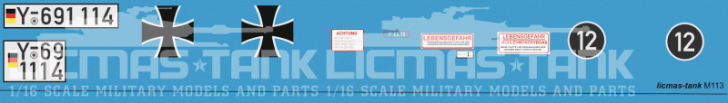 1/16 Decalsatz Bundeswehr Panzermörser M113