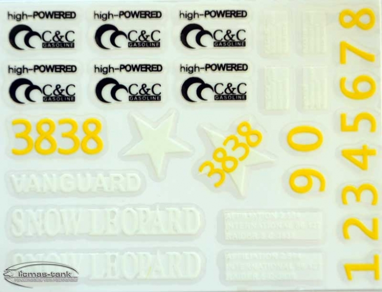 B Ware Snow Leopard M 26 Aufkleber-Set Decal 3838