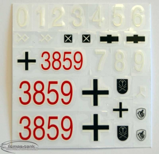 Panzer 4 F-2 Aufkleber Set Decal Heng Long 1:16