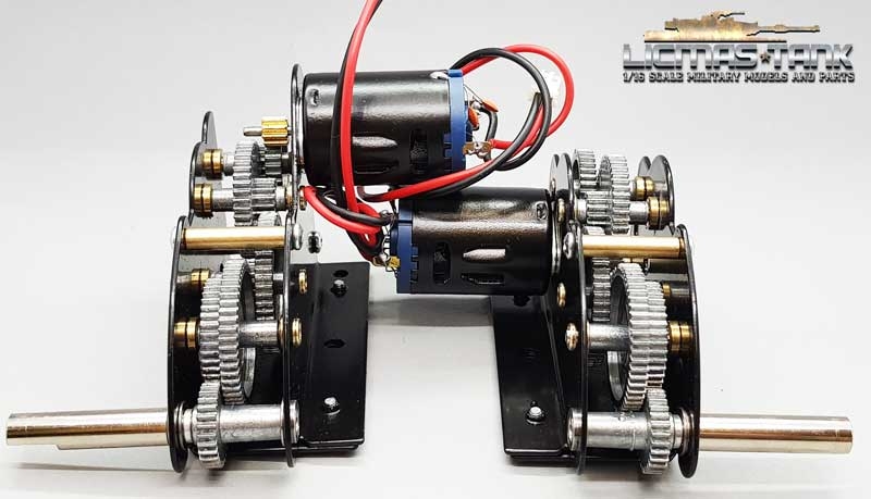 Metall Getriebe 4:1 Lange Achse 1:16 Taigen / Heng Long 380 Motoren