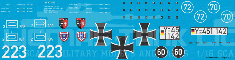 1/16 Decalsatz Leopard 2