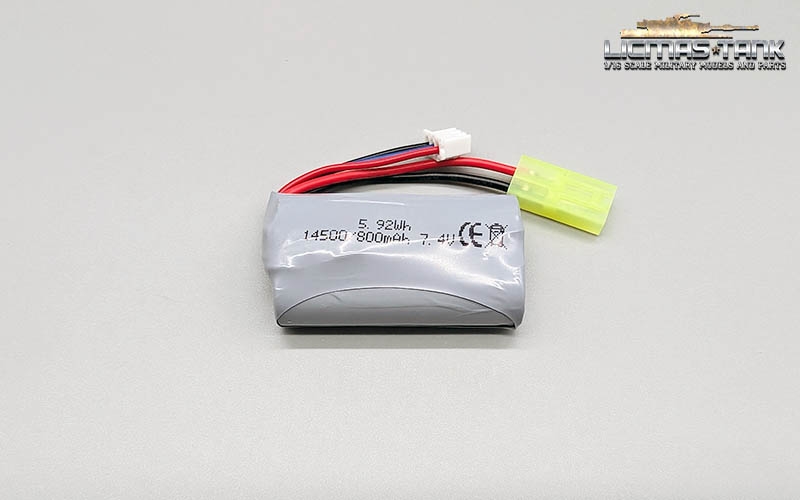Li-ion Akku 7.4 Volt 800 mAh Ersatzakku Original Taigen für 1:24 Panzer Li-ion Akku 7.4 Volt 800 mAh Ersatzakku Original Taigen für 1:24 Panzer