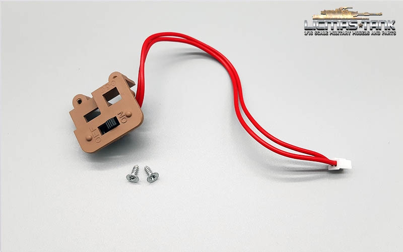 Ein- und Ausschalter mit Halter und Kabel M1A2 Abrams 3918 V7.0 - Ersatzteil - Heng Long 1:16 Ein- und Ausschalter mit Halter und Kabel M1A2 Abrams 3918 V7.0 - Ersatzteil - Heng Long 1:16