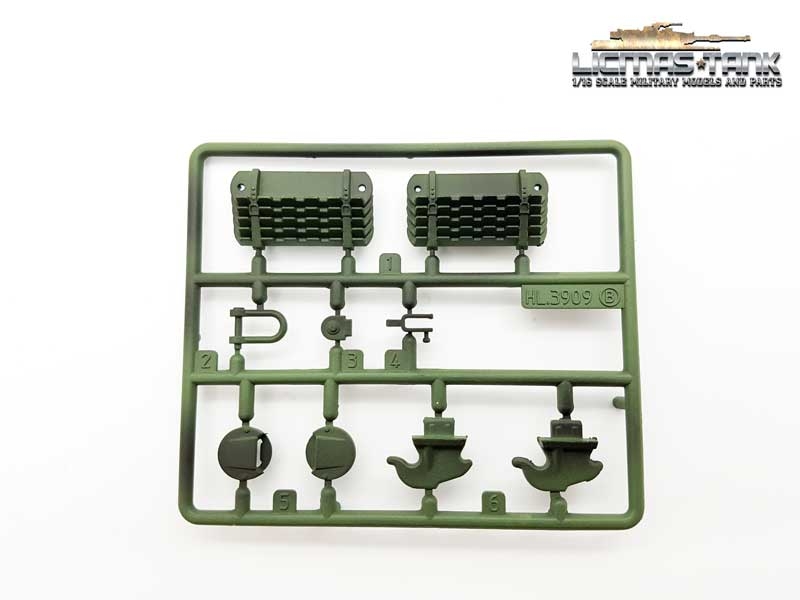 Heng Long T34/85 Kunststoffzubehörset B Bauteile 1-6 lackiert