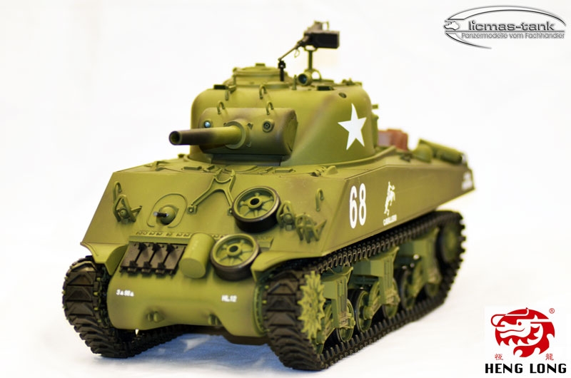RC Panzer Sherman M4A3 Heng Long 1:16 Stahlgetriebe BB + IR 2.4Ghz V7.0 RC Panzer Sherman M4A3 Heng Long 1:16 Stahlgetriebe BB + IR 2.4Ghz V7.0