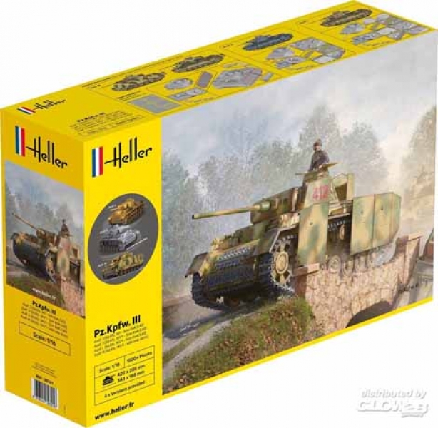 Bausatz Heller Pz.Kpfw.III Ausf. J,L,M (4in1) in 1:16