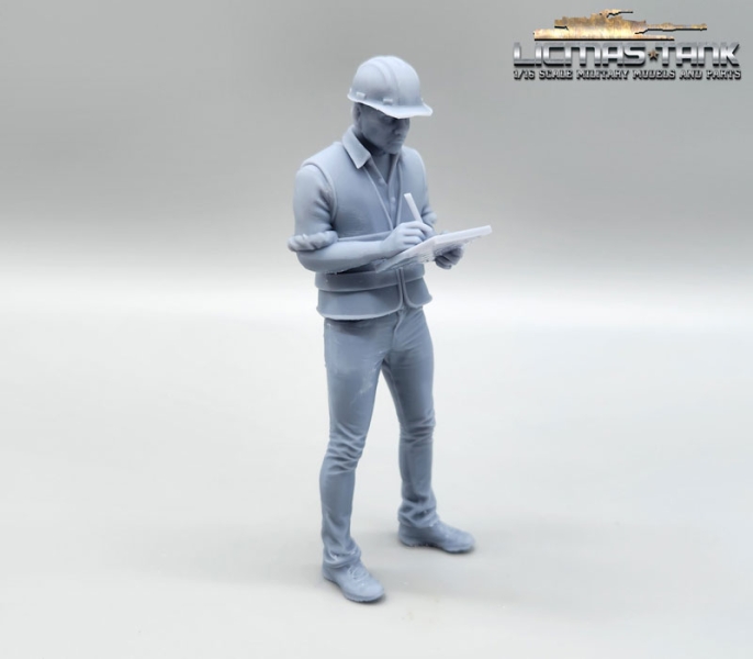 Figur 1/14 Vorarbeiter mit Warnweste und Schreibklatte aus Resin Lkw Truck Nutzfahrzeuge Baustelle Modellbau Figur 1/14 Vorarbeiter mit Warnweste und Schreibklatte aus Resin Lkw Truck Nutzfahrzeuge Baustelle Modellbau