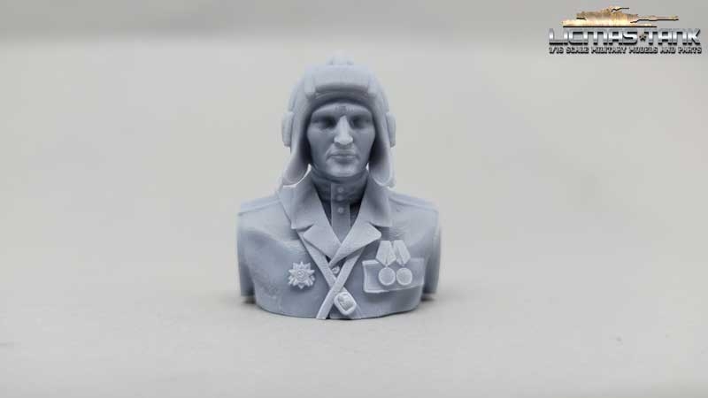 1/16 Figur russischer Panzerkommandant Teilfigur für WW2 Modelle unbemalt aus Resin