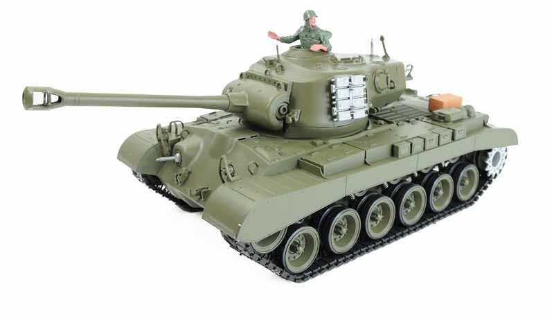 RC Panzer U.S. M26 Pershing Heng Long 1:16 Standard Line IR/BB (Amewi Holzkiste)
