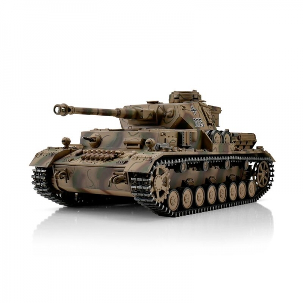 RC Panzer PzKpfw IV Ausf. G Sommertarn – Torro Profi-Edition mit BB-Schussfunktion in Holzkiste