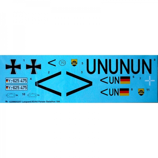 Aufkleber/Decals Leopard 2A6 UN Aufkleber/Decals Leopard 2A6 UN