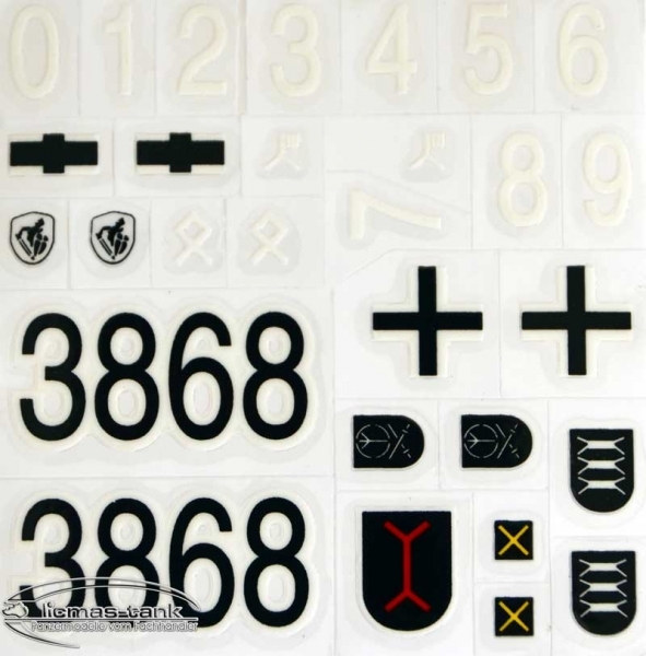 Decal Aufkleberset für Panzer STUG 3