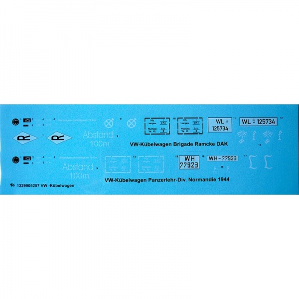 Aufkleber/Decals Kübelwagen