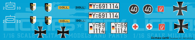 1/16 Decalsatz Bundeswehr Lkw Arcos