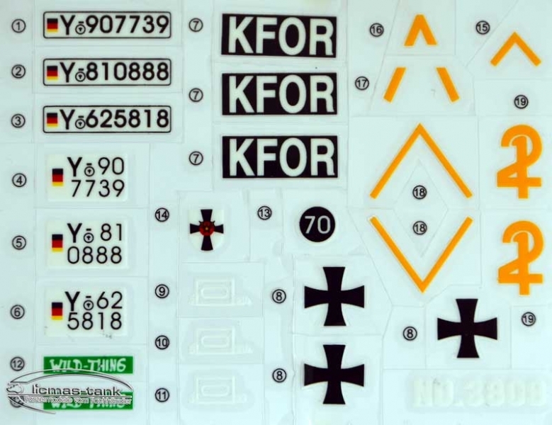 Decal Aufkleberset für Panzer 1:24 Leopard 2 A5