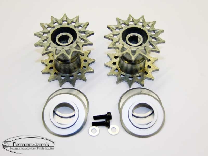 1 Paar Metall Antriebsräder für Pershing M26 Snow Leopard  1:16 von Heng Long 1 Paar Metall Antriebsräder für Pershing M26 Snow Leopard  1:16 von Heng Long